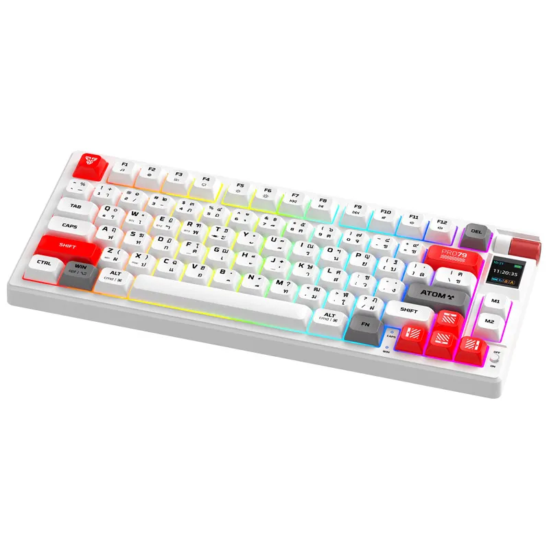 Tastatura mehanička Gaming Fantech MK917 RGB Atom PRO79 Wireless bela (Red switch)