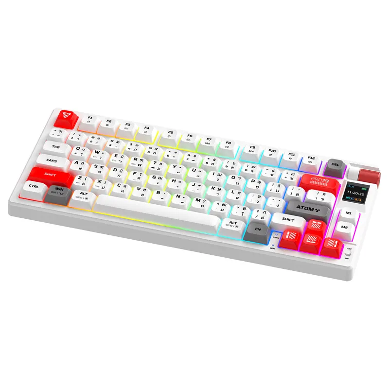 Tastatura mehanička Gaming Fantech MK917 RGB Atom PRO79 Wireless bela (blue switch)