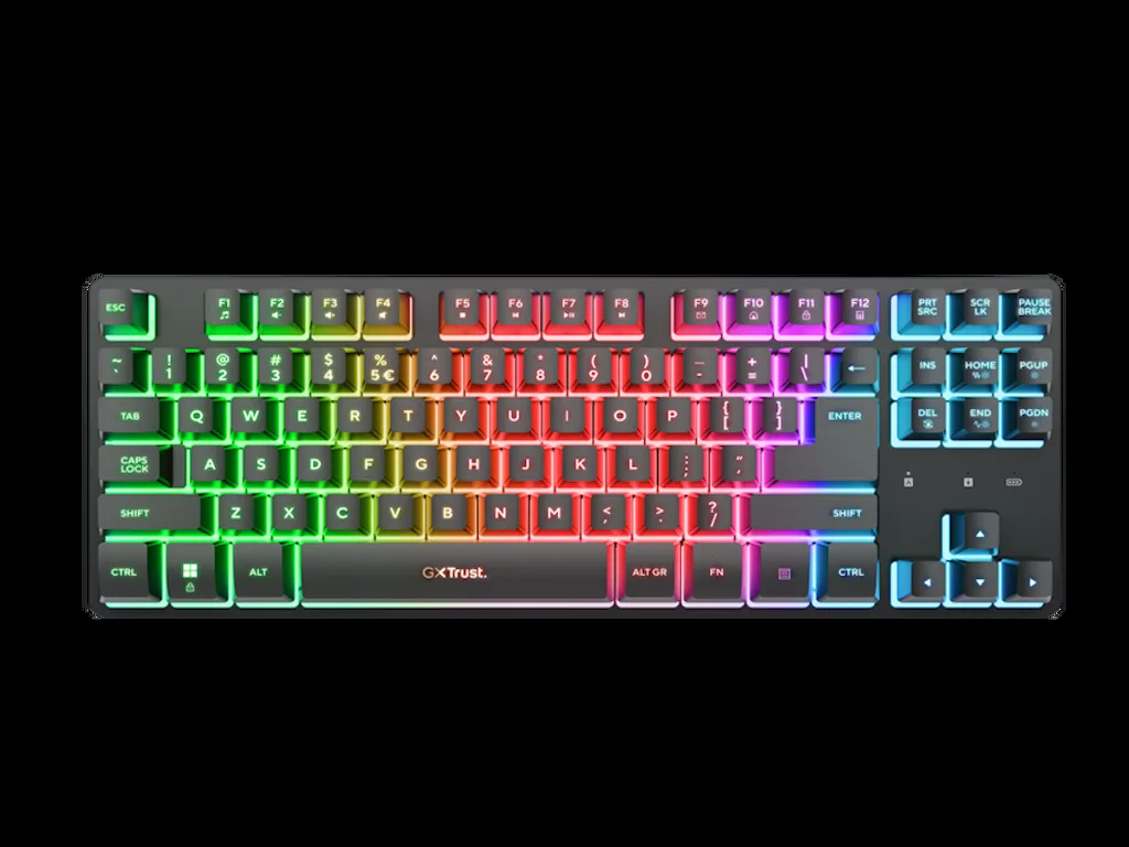 Tastatura+miš TRUST GXT 832 Thado Wireless TKL set/US/crna
