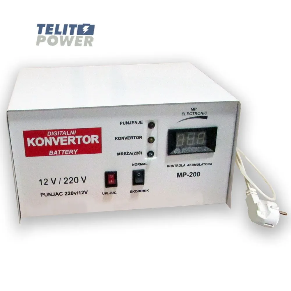TELIT POWER DIGITALNI PRETVARAC-PUNJAC-KONVERTOR 12/220V MP-200