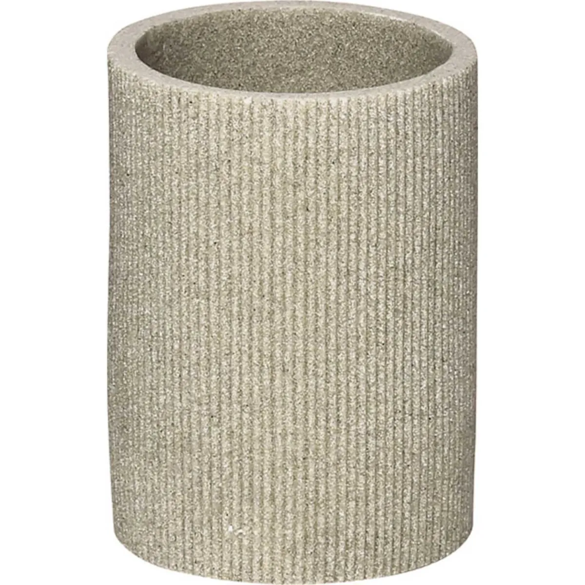 TENDANCE Čaša Pruge 10x7,3cm poliresin bež