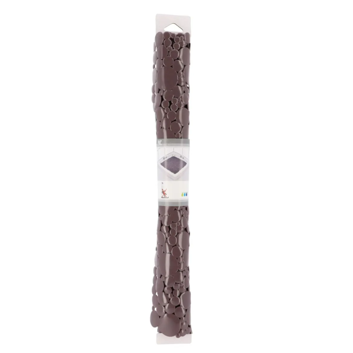 TENDANCE Guma za kadu 50 x 50 cm pvc sivo smeđa bubbless