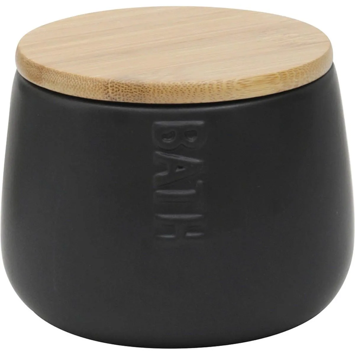 TENDANCE Kutija za vatu Dolomit bath 7.5x10cm, bambus/crna
