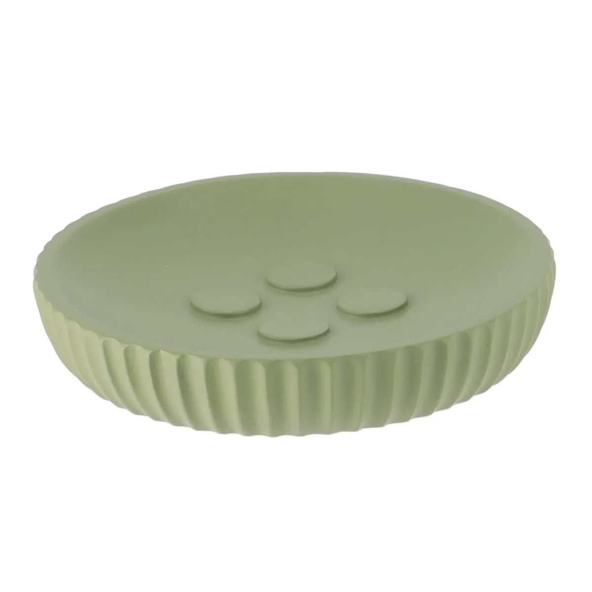 TENDANCE Posuda za sapun 2.4x11cm Pruge, poliresin/zelena