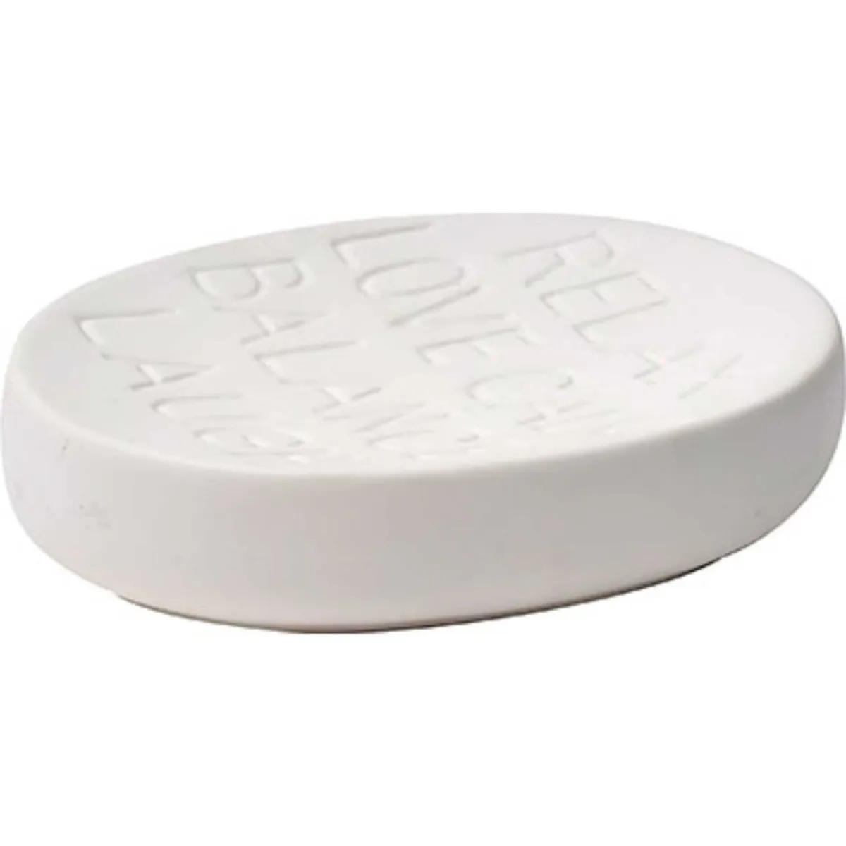 TENDANCE Posuda za sapun Relax 12x8,5x3 cm keramika, bela
