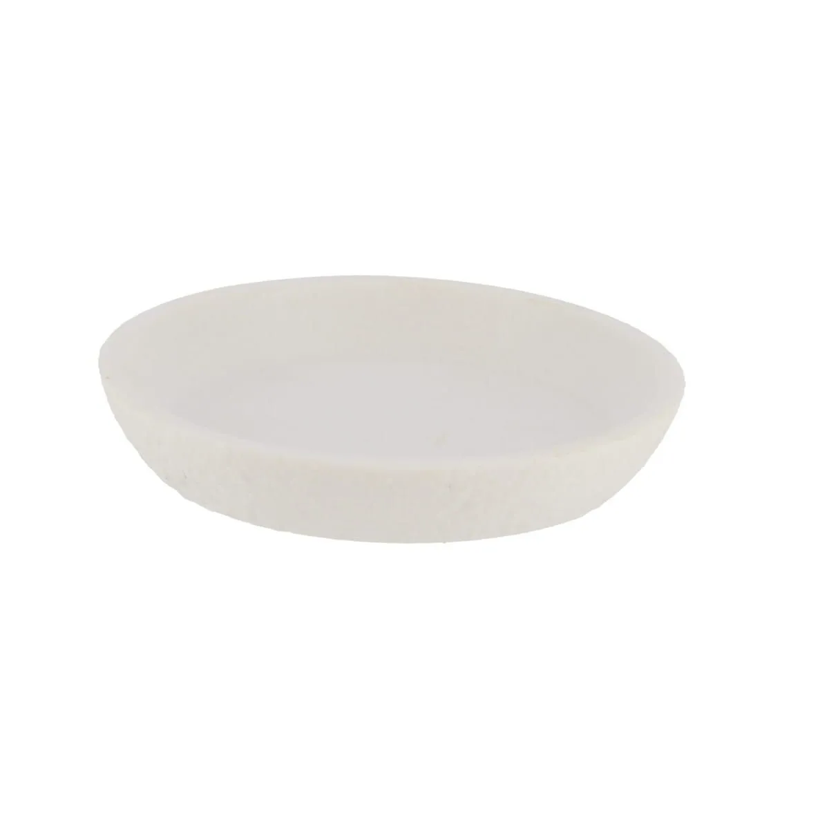 TENDANCE Posuda za sapun Stone effect 11.8x2cm, poliresin/bela