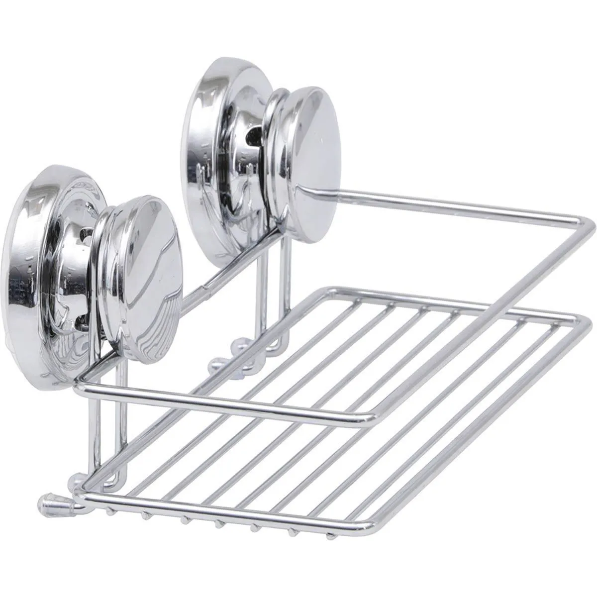 TENDANCE Pravougaona vakuumska polica 25x10.5x11cm, metal/hrom