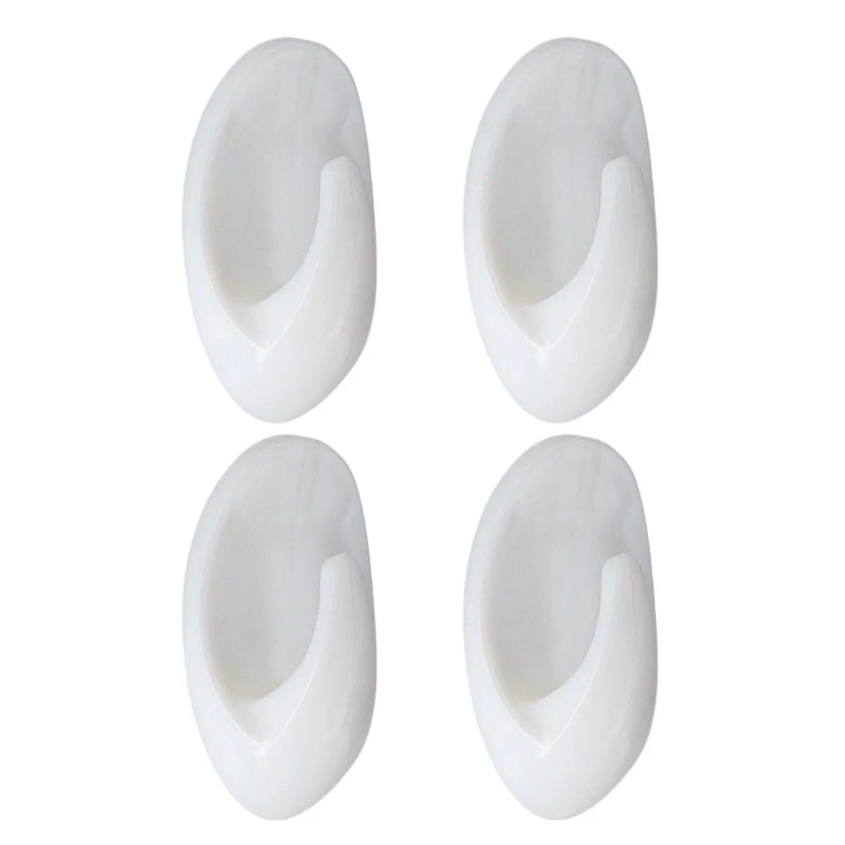 TENDANCE Set 4 plastične kukice 3M, bela
