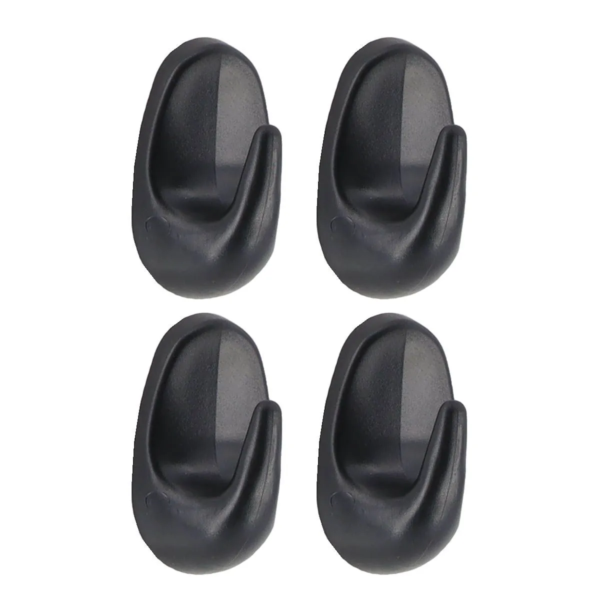 TENDANCE Set 4 plastične kukice 3M, crna