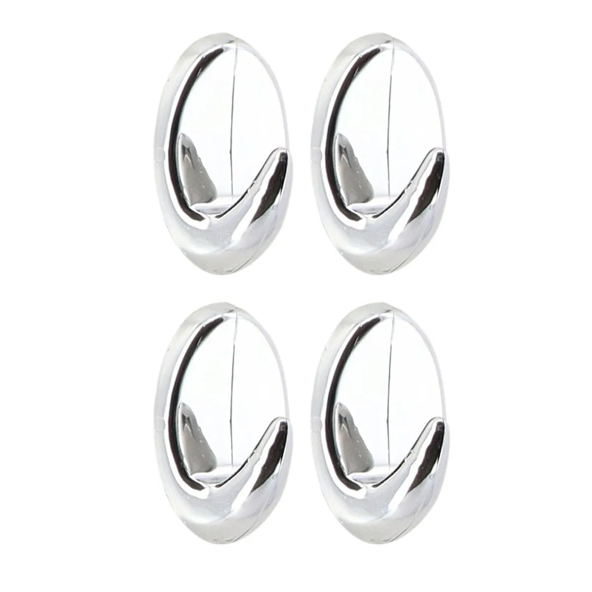 TENDANCE Set 4 plastične kukice 3M, hrom