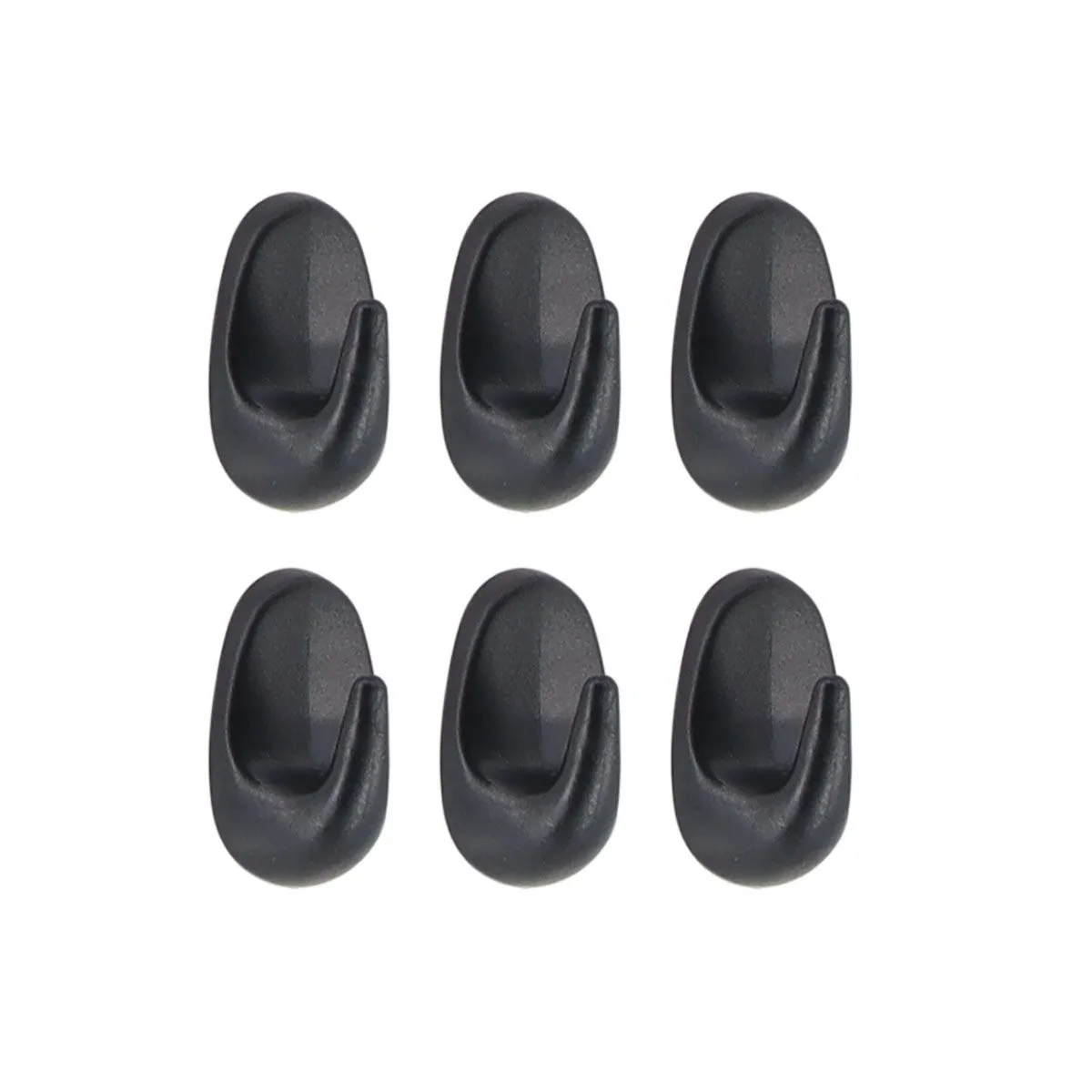 TENDANCE Set 6 plastičnih kukica 3M, crna
