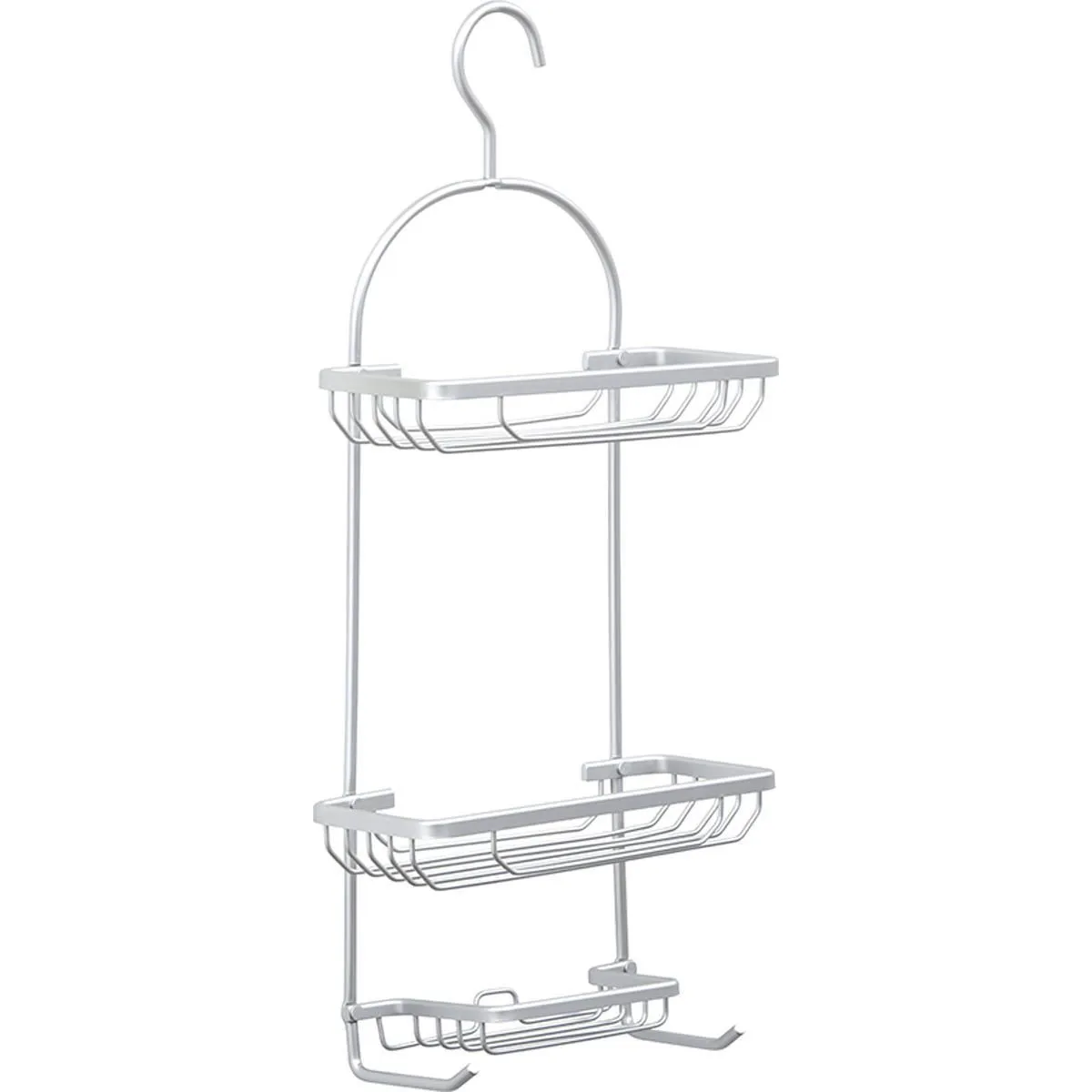 TENDANCE Viseća polica sa kukicom 28x12.5x65cm, aluminijum/hrom