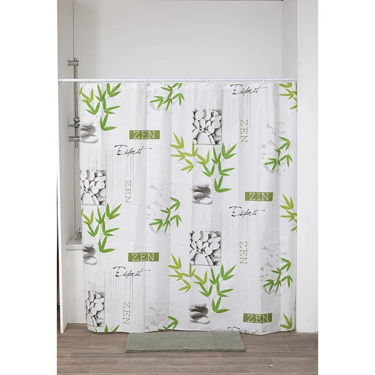 TENDANCE Zavesa za kadu 180x180cm/12 Intemporelle, bela