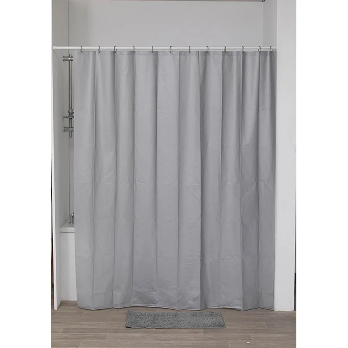 TENDANCE Zavesa za kadu 180x200cm, srebrna