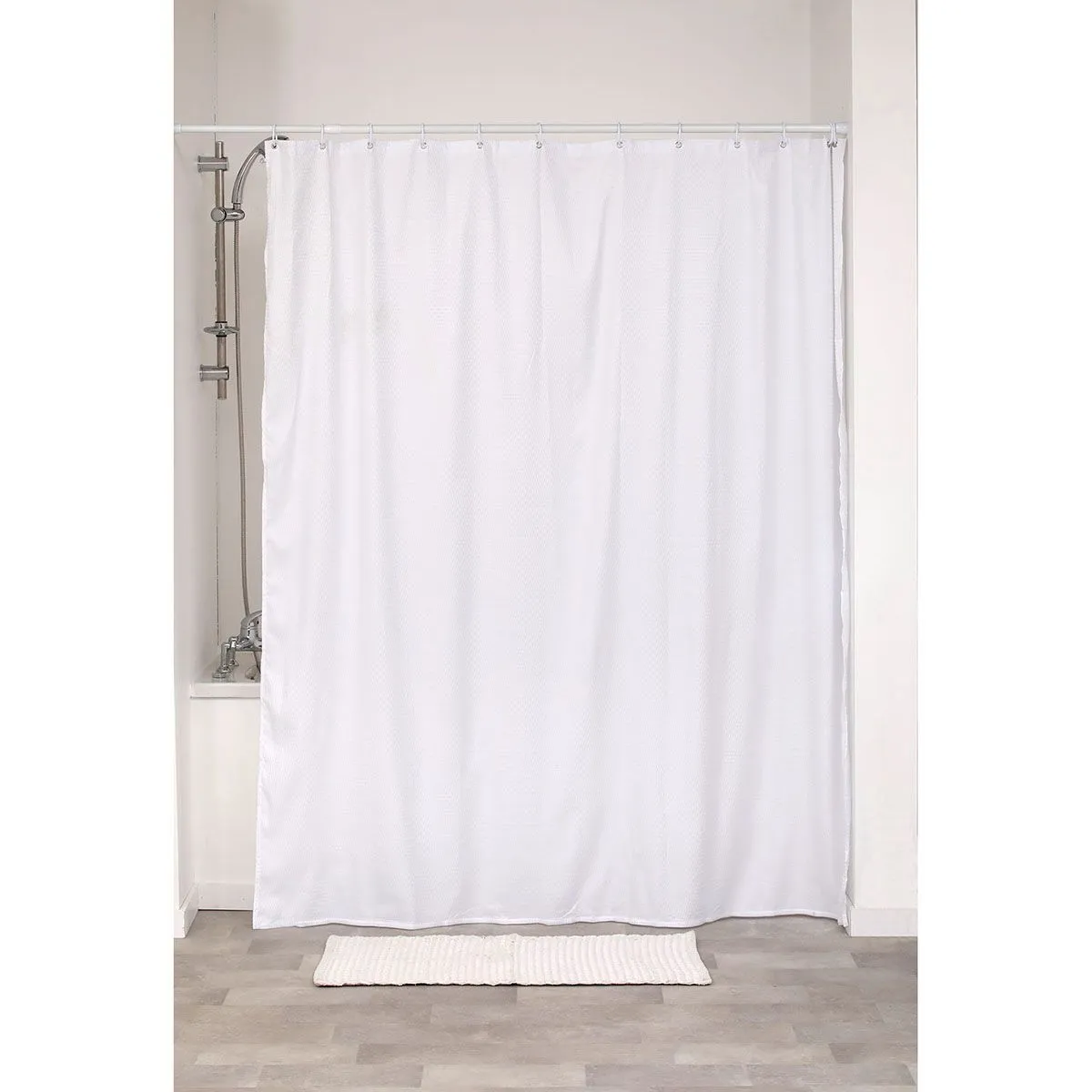 TENDANCE Zavesa za kadu od mikrofibera 180x200cm, bela