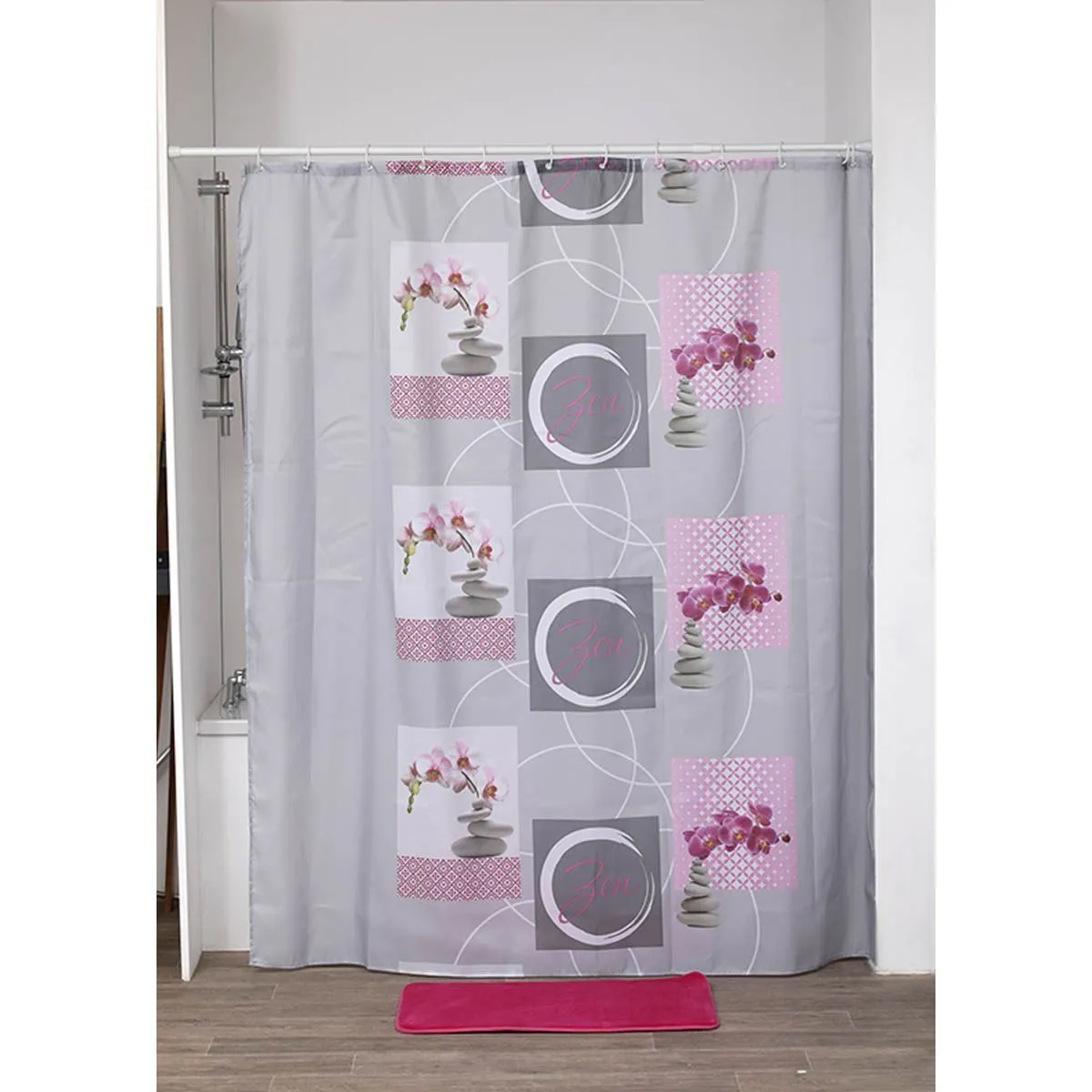 TENDANCE Zavesa za kadu sa 12 kukica 180x200cm Naia