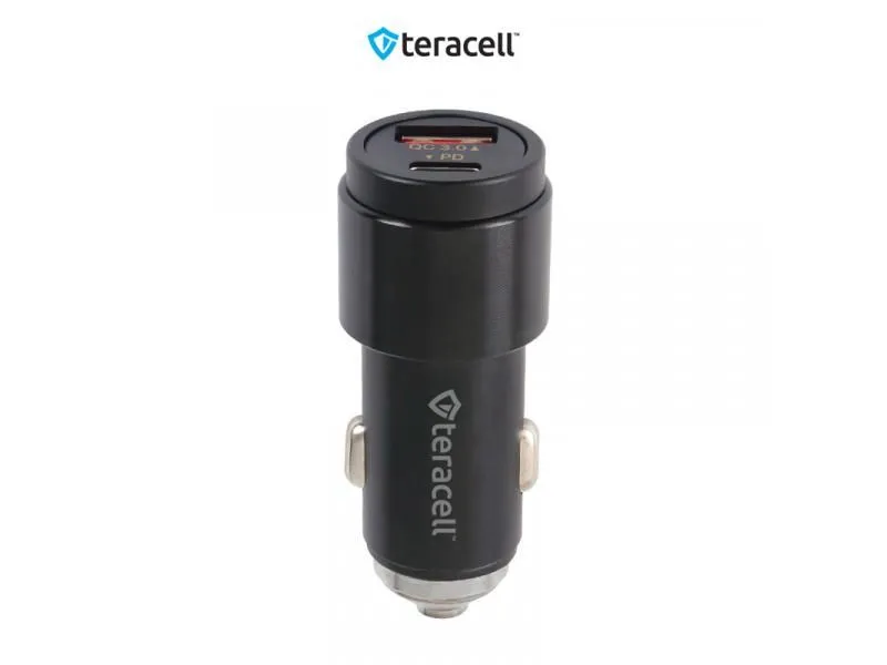 TERACELL Auto punjač sa USB C kablom Dual Evolution TC-11