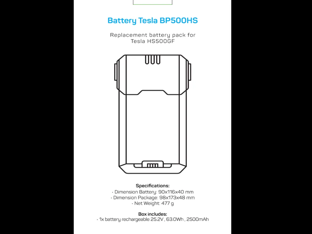 TESLA Baterije za usisivač HS500GF