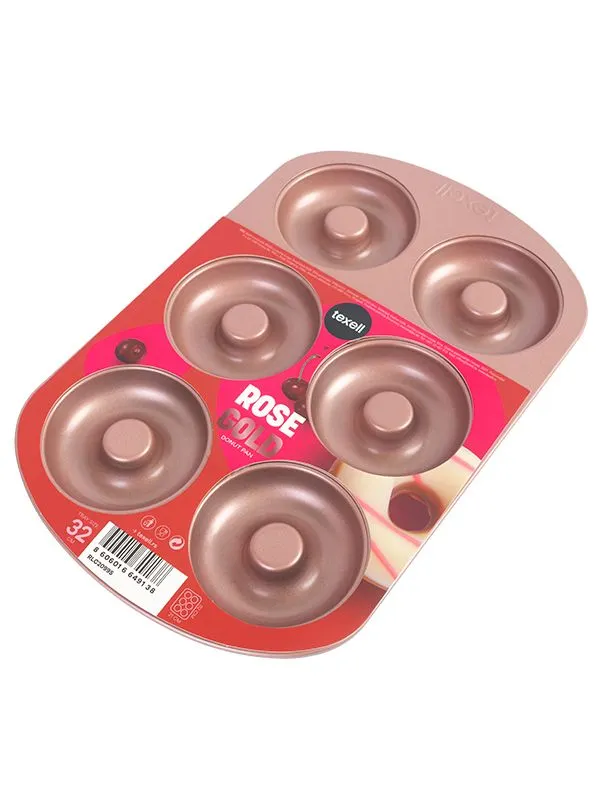 TEXELL Modla za krofne 6 rupa Rose Gold TPRG-K321