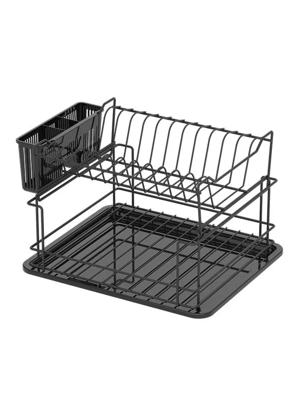 TEXELL Oceđivač za sudove Black double decker TDE-BD338