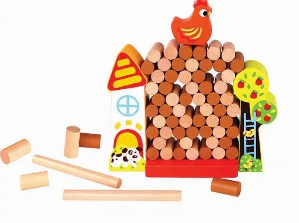TOOKY TOY Drvena društvena igra Farma Chick drop