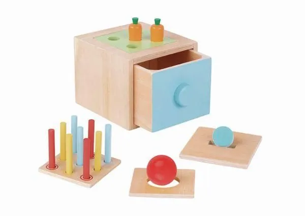 TOOKY TOY Drvena edukativna kutija 4u1 TK320