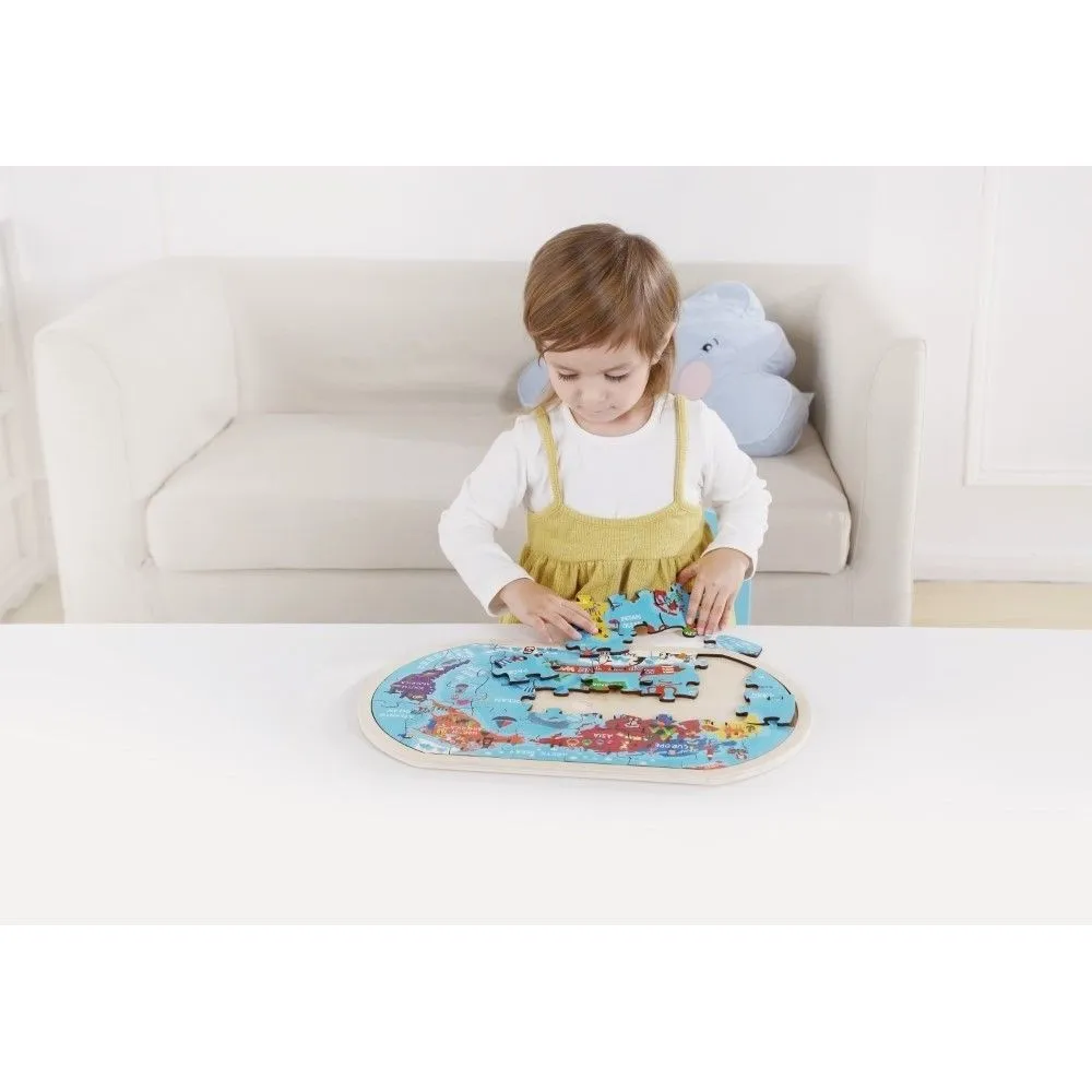 Tooky toy drvena mapa sveta