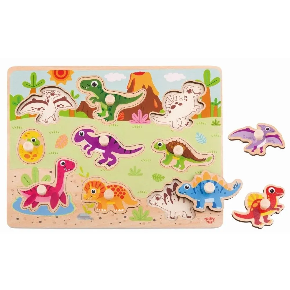 Tooky toy drvena puzzla dinosaurusi ty859