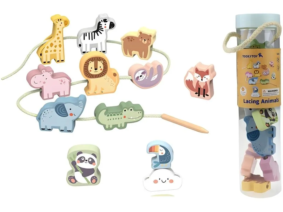 TOOKY TOY Drvene životinje naniži
