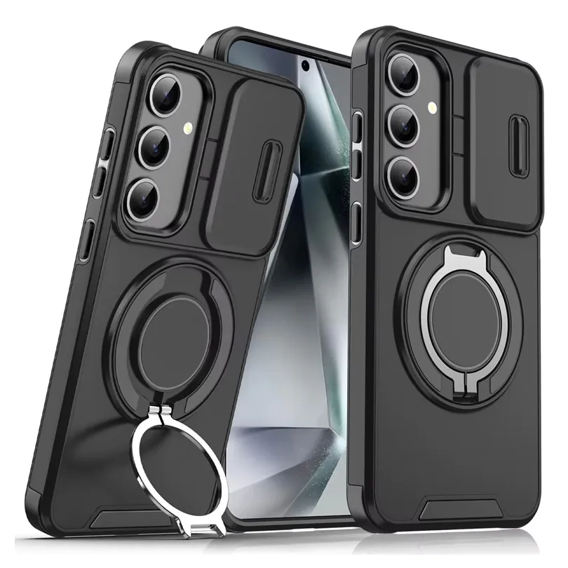 Torbica CamShield Ring stand za Samsung S931B Galaxy S25 crna