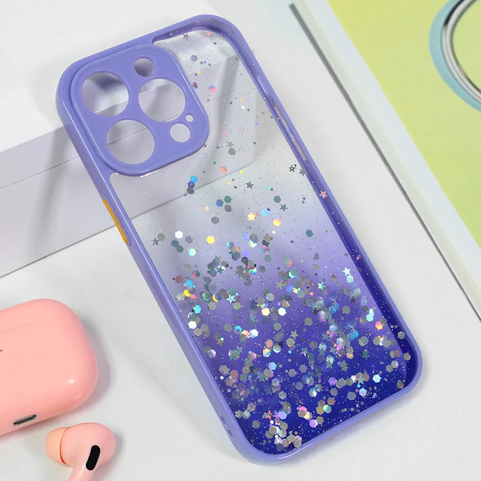Torbica Frame Glitter za iPhone 15 Pro Max 6.7  ljubicasta