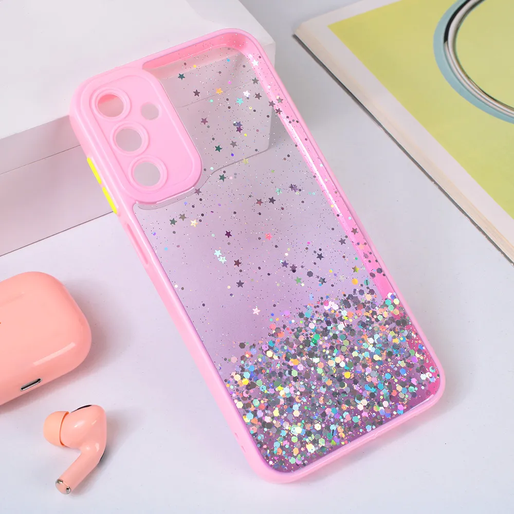 Torbica Frame Glitter za Samsung A156 Galaxy A15 5G roze