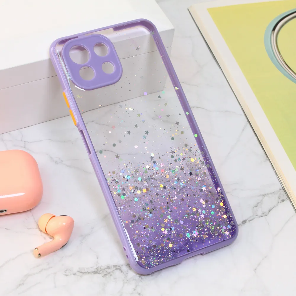 Torbica Frame Glitter za Xiaomi Mi 11 Lite ljubicasta