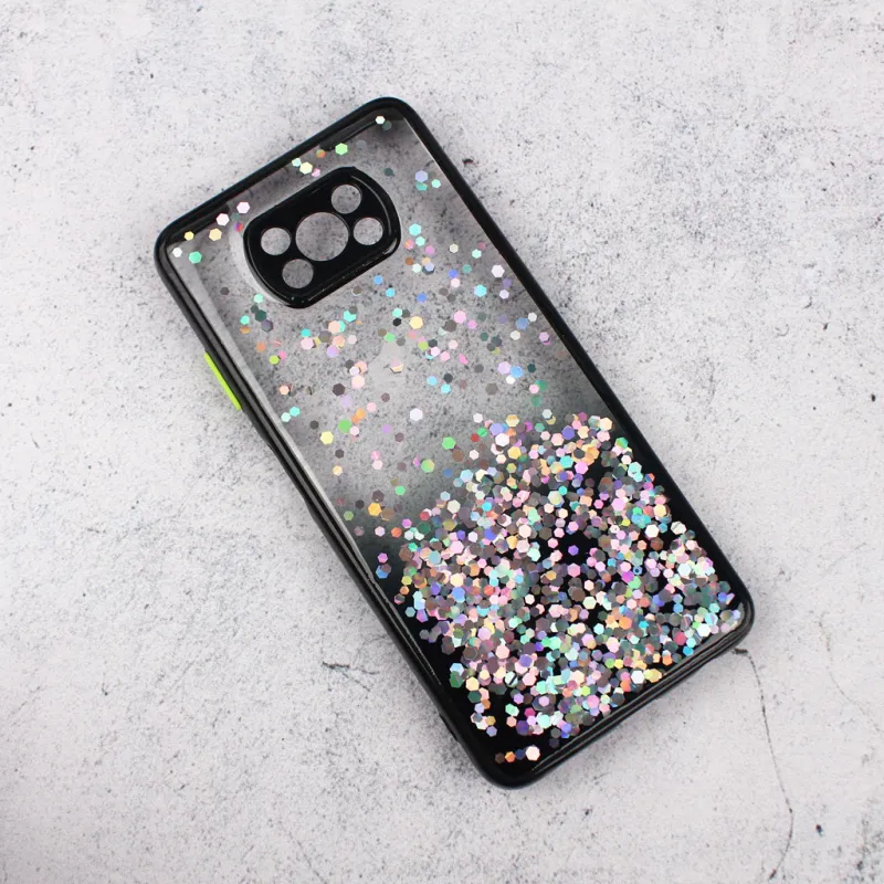 Torbica Frame Glitter za Xiaomi Poco X3/X3 NFC crna