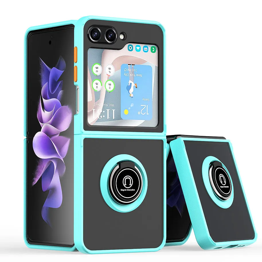 Torbica Frosted Shockproof za Samsung F741B Galaxy Z Flip 6 5G svetlo plava