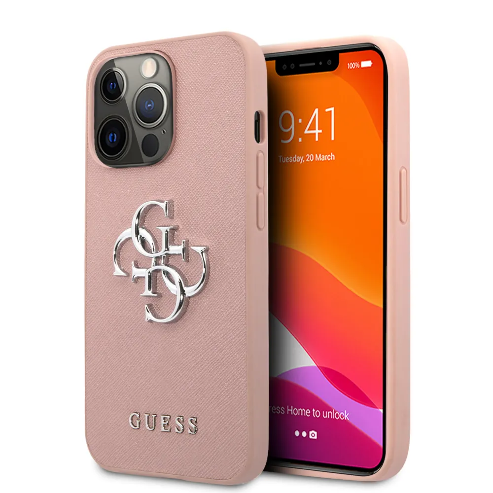 Torbica Guess Saffiano Big za iPhone 13 Pro 6.1 roza (GUHCP13LSA4GSPI)