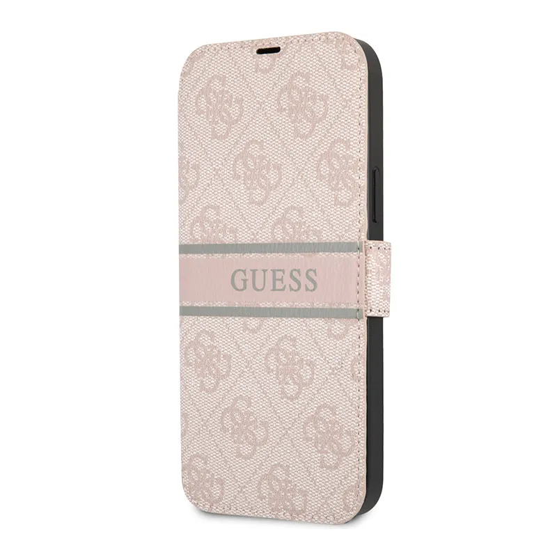 Torbica Guess Stripe Bk Pu za iPhone 13 6.1 roze (GUBKP13M4GDPI)