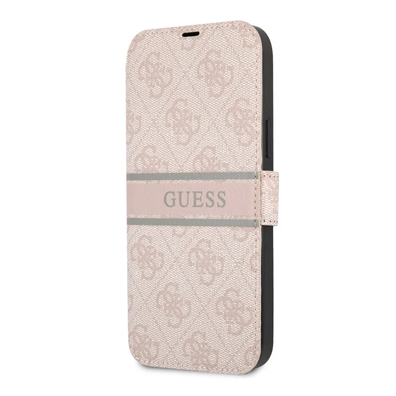 Torbica Guess Stripe Bk Pu za iPhone 13 Pro 6.1 roze (GUBKP13L4GDPI)