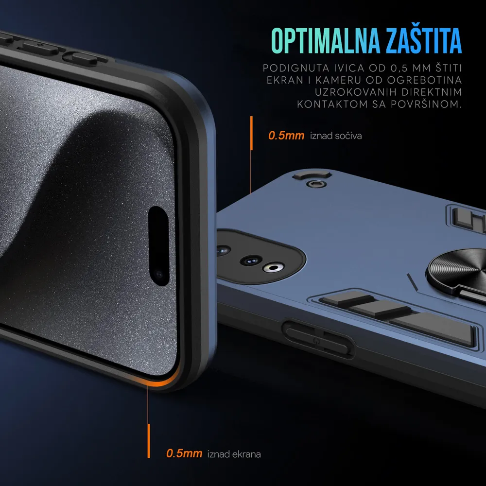Torbica Hard Ring za Honor x7b tamno zelena