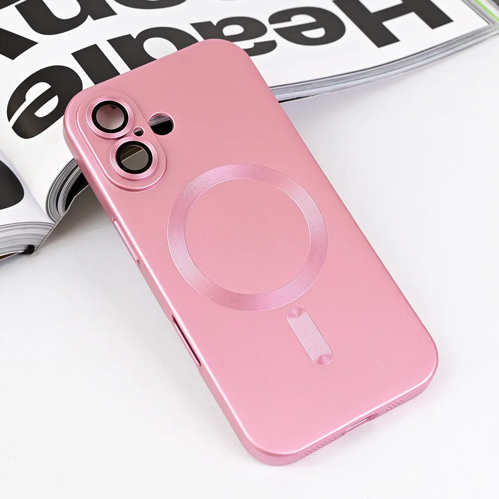 Torbica Magsafe Chrome za iPhone 16 6.1 roze