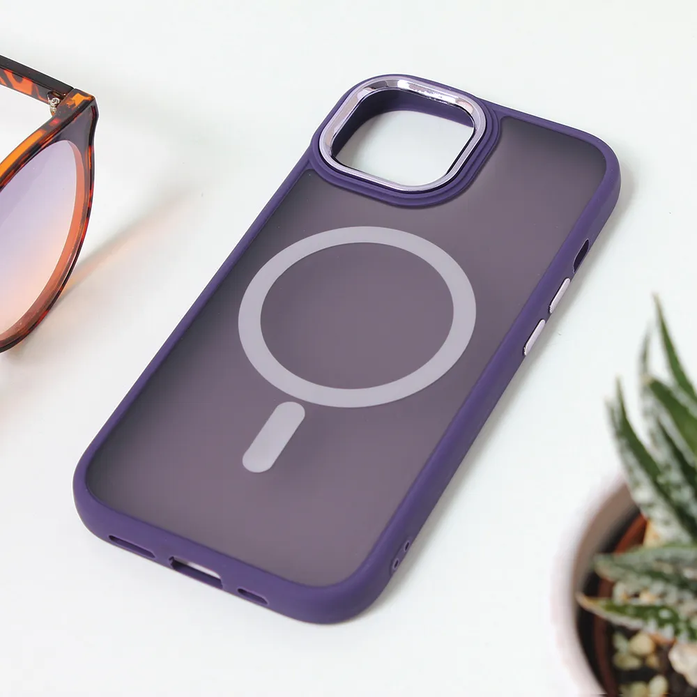 Torbica Magsafe colorful za iPhone 15 6.1 ljubicasta