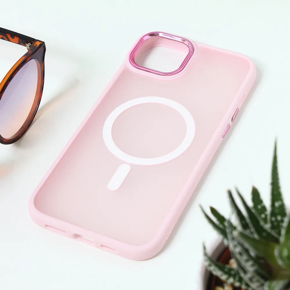 Torbica Magsafe colorful za iPhone 15 Plus 6.7 roze