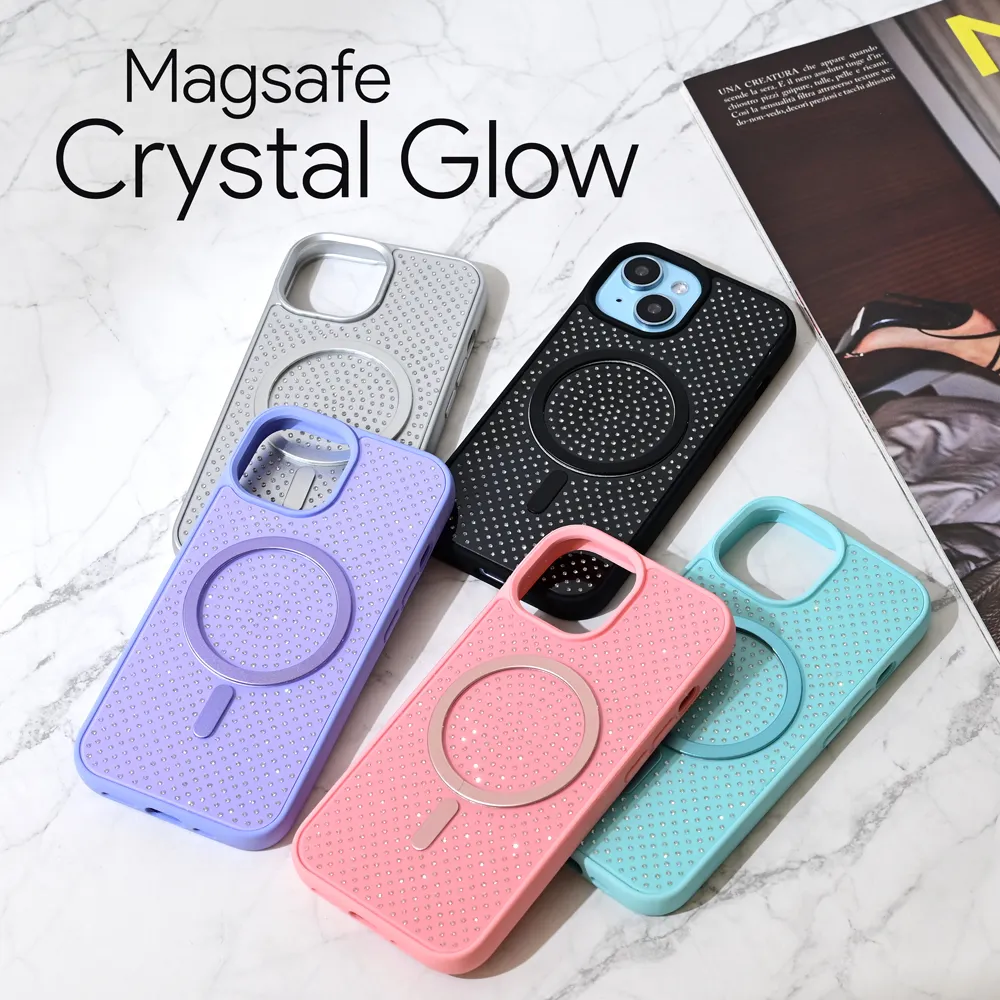 Torbica Magsafe Crystal Glow za iPhone 16 Pro 6.3 ljubicasta