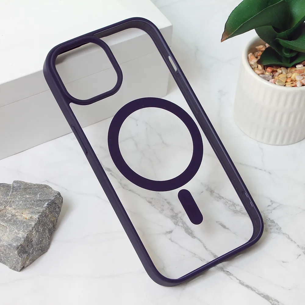 Torbica Magsafe Frame Color za iPhone 15 6.1 ljubicasta