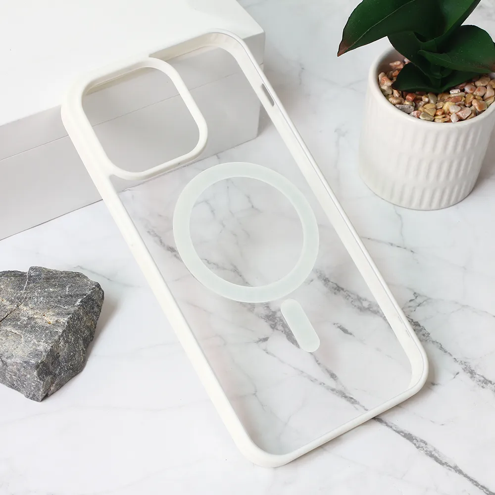 Torbica Magsafe Frame Color za iPhone 15 Pro Max 6.7 bela