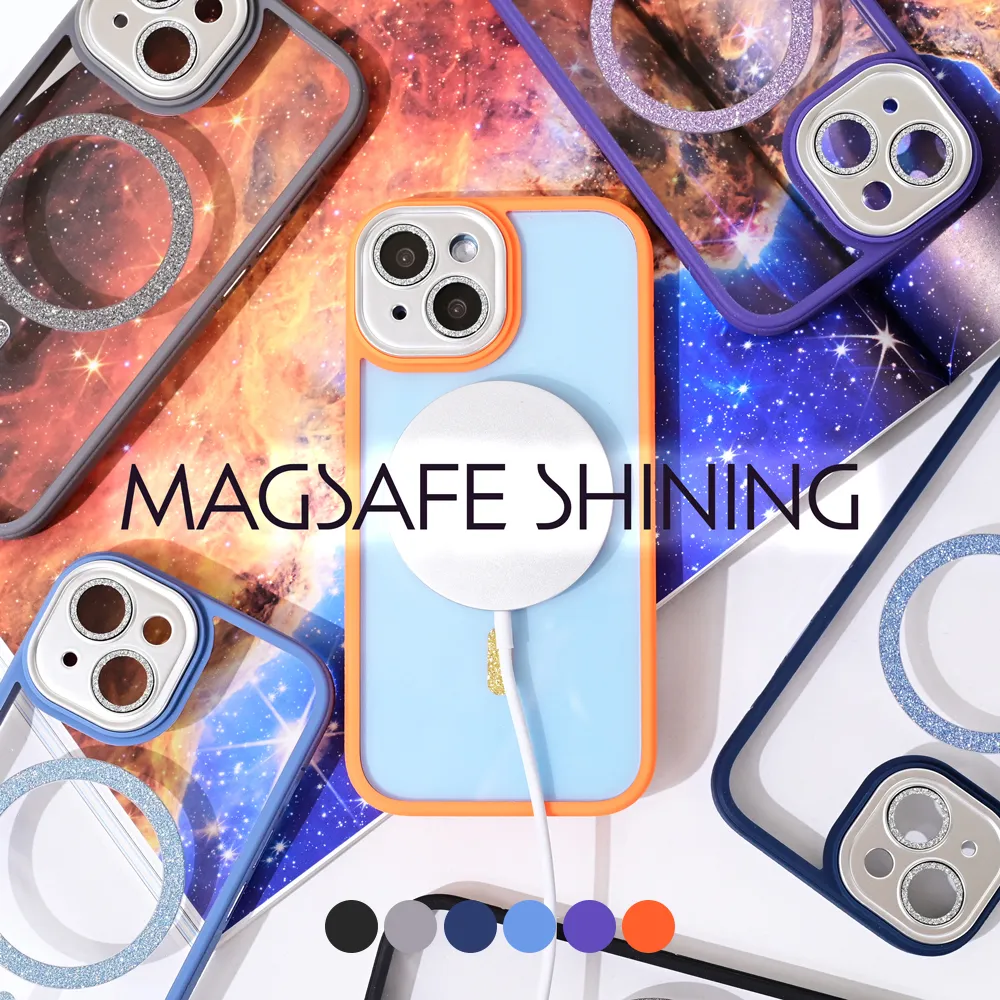 Torbica Magsafe shining za iPhone 13 Pro Max 6.7 tamno plava