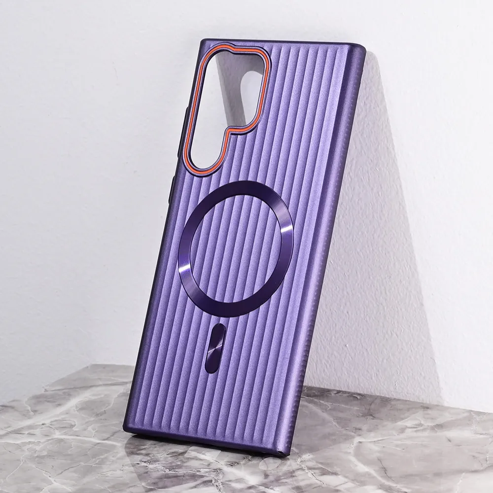 Torbica Magsafe Stripe za Samsung S918B Galaxy S23 Ultra ljubicasta