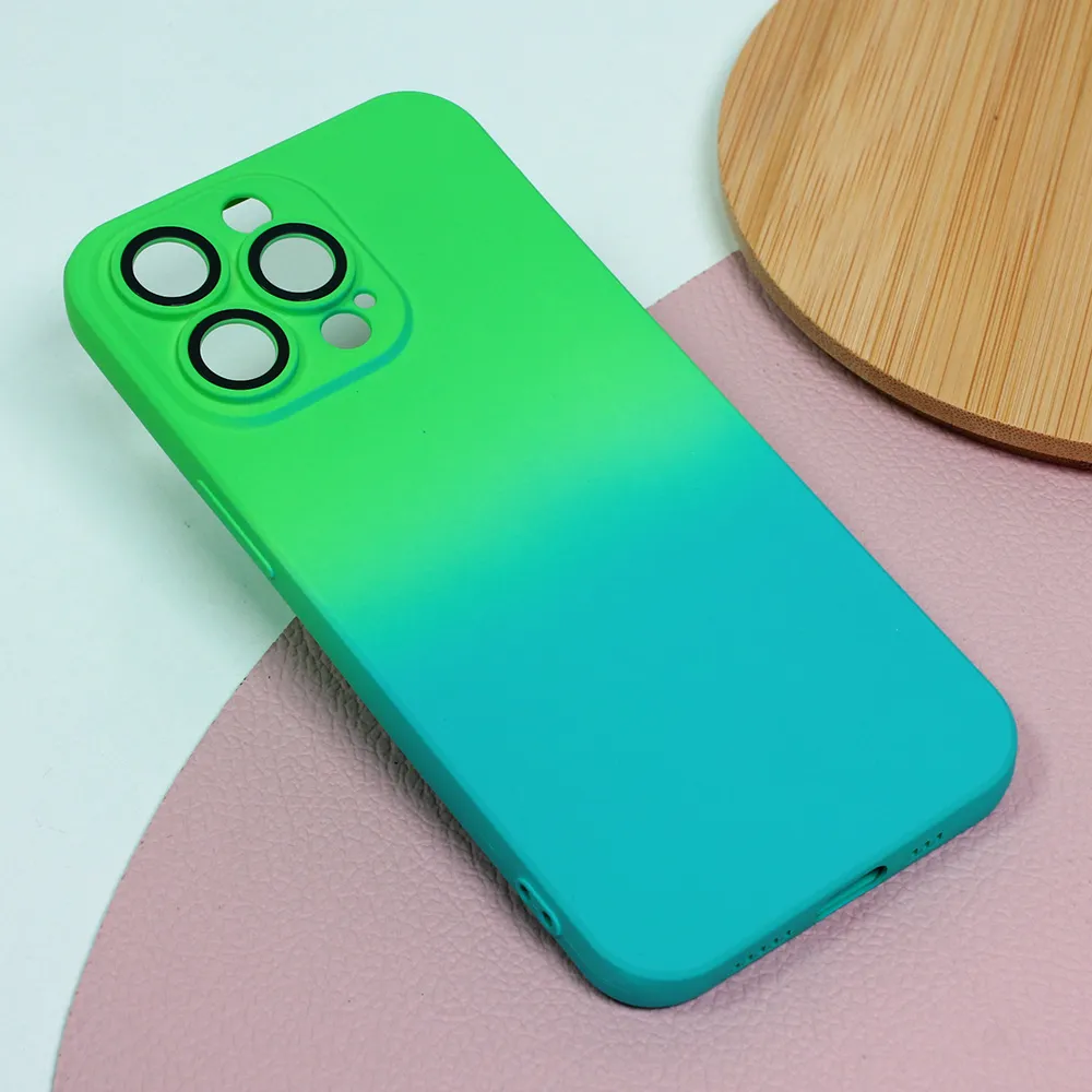Torbica Rainbow Spring za iPhone 13 Pro 6.1 zeleno svetlo plava