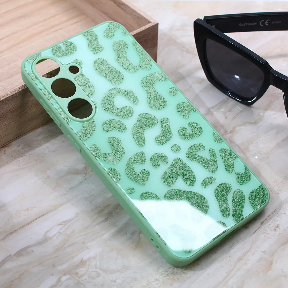 Torbica Shiny glass za Samsung S926B Galaxy S24 Plus svetlo zelena