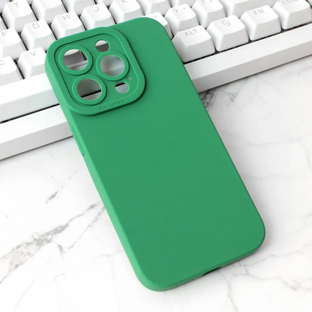 Torbica Silikon Pro Camera za iPhone 15 Pro 6.1 tamno zelena